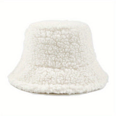Vintage Bucket Hat Faux Fur Winter Warmer Fisherman Cap