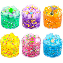 180ml Jelly Cube Slime Kit Girls DIY Sensory Stress Relief Clear Slime