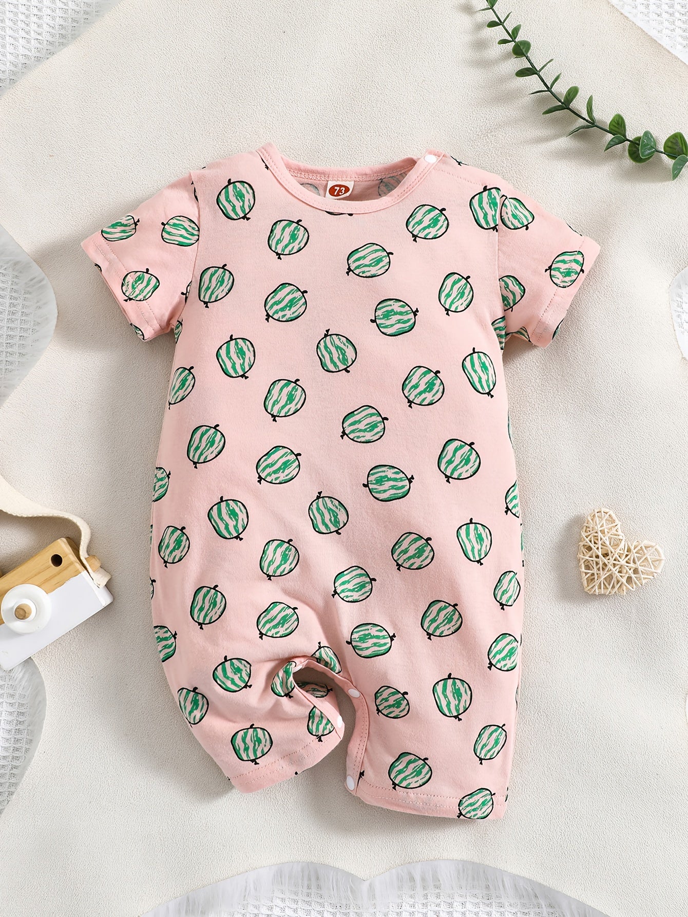 Cute Strawberry Jumpsuit for Baby Girls