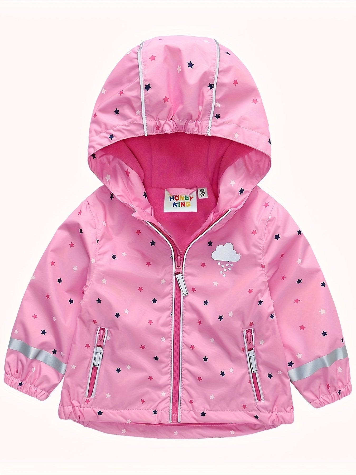 Toddler Girl's Waterproof Windproof Hooded Jacket