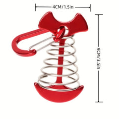 6pcs Aluminum Tent Anchor Pegs with Carabiners for Camping