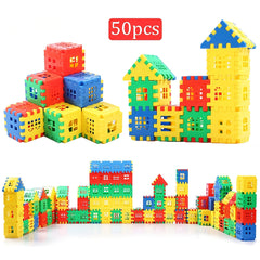 50pcs Colorful Building Blocks for Kids - Educational DIY Toys Ages 3+