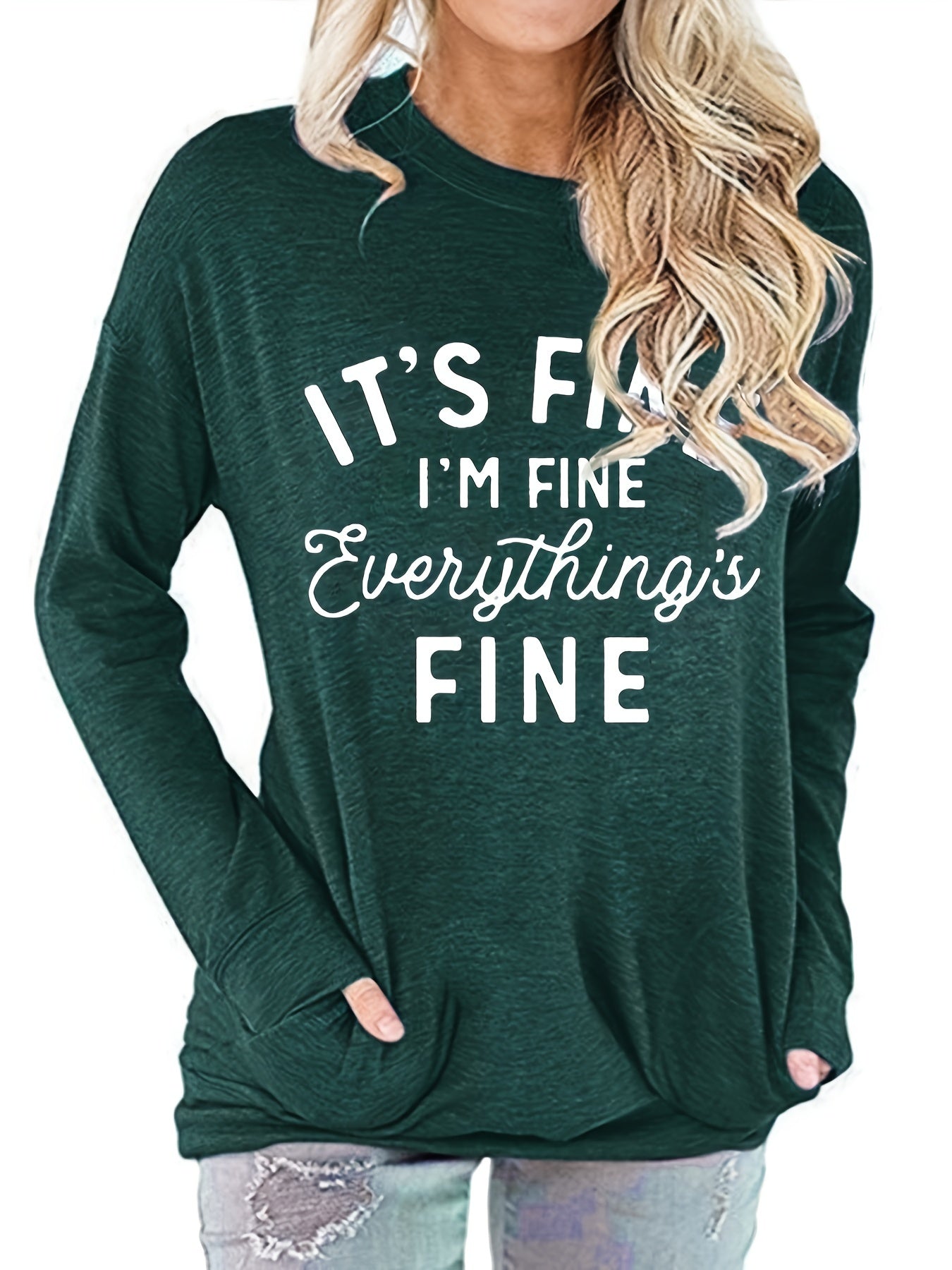 Women's Letter Print Long Sleeve T Shirt
