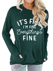 Women's Letter Print Long Sleeve T Shirt