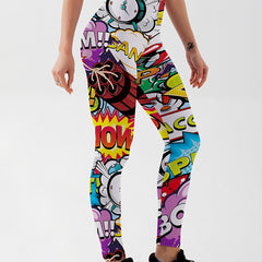 Colorful Cartoon Print Leggings for Stylish Women