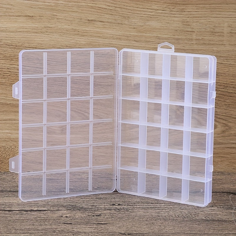 24 Grids Plastic Sorting Box Small Parts Jewelry Storage DIY Bead Container