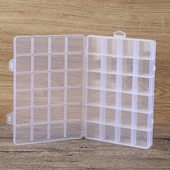 24 Grids Plastic Sorting Box Small Parts Jewelry Storage DIY Bead Container