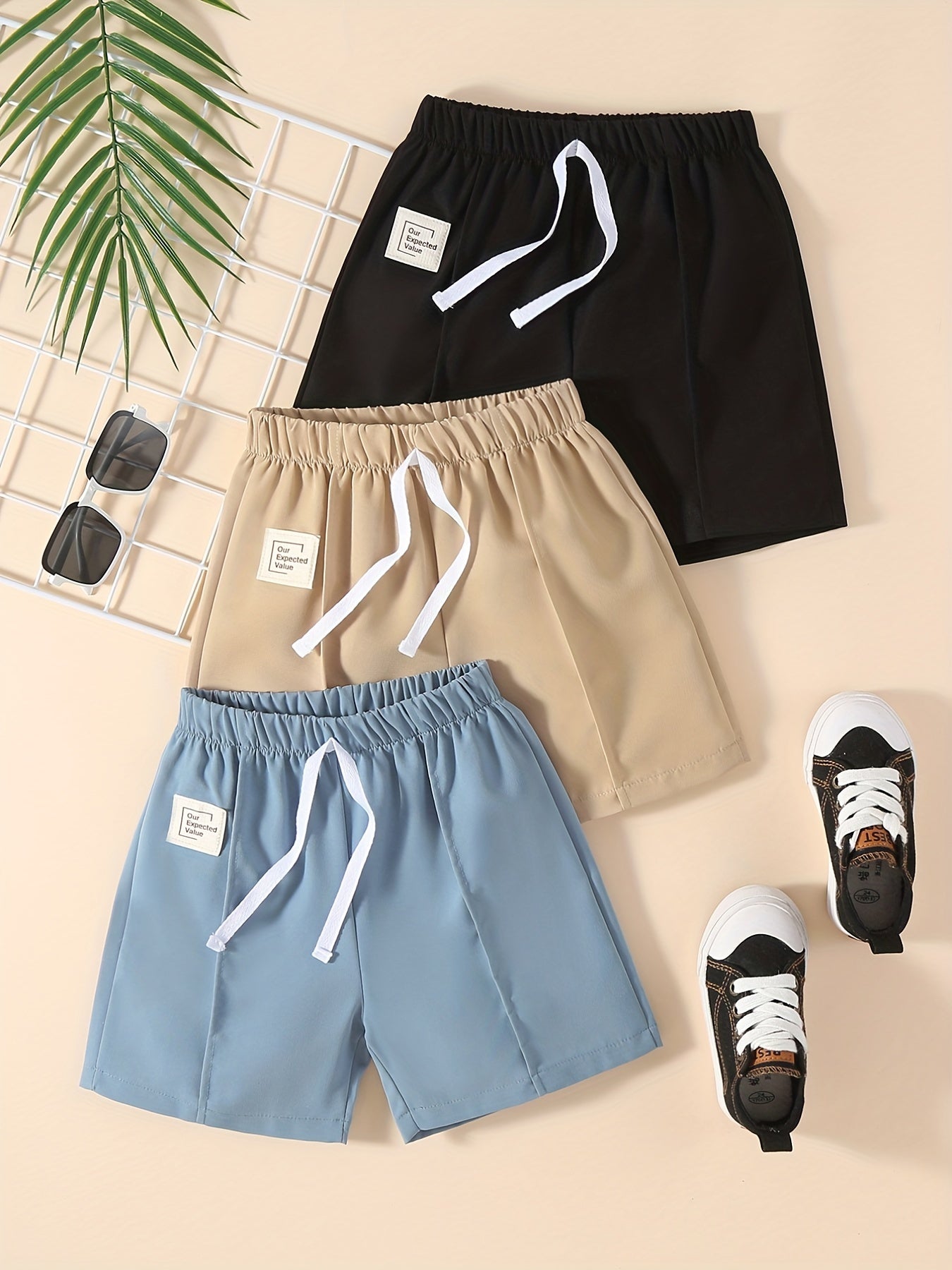 3pcs Boys Creative Quick Drying Shorts for Summer