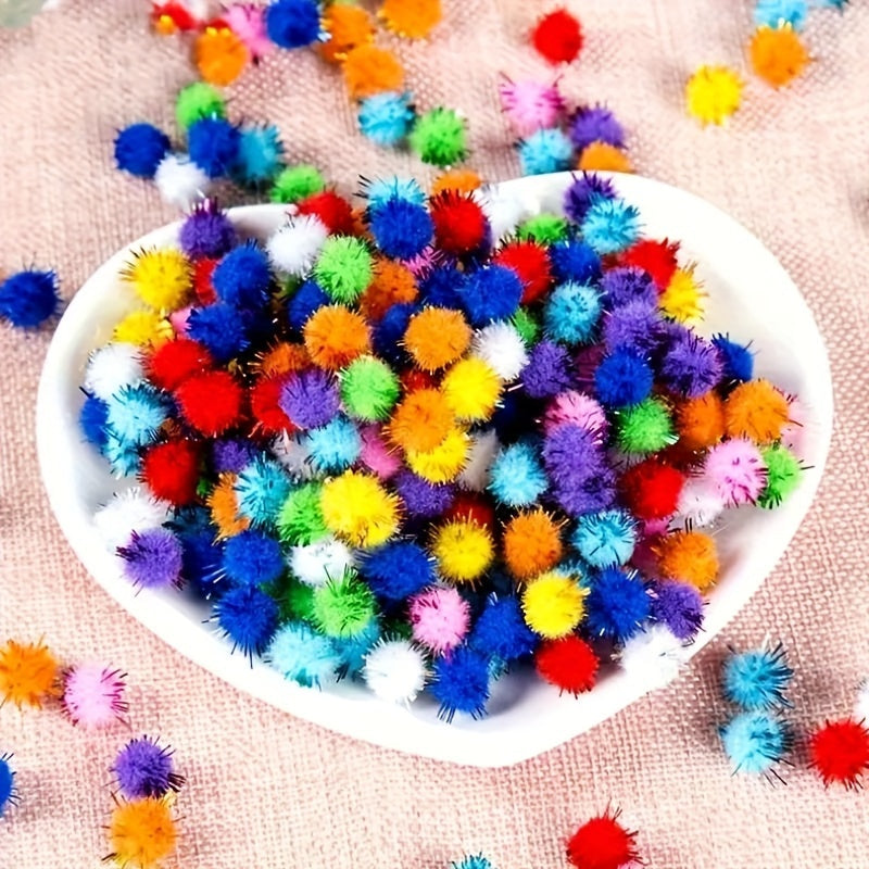 300pcs Colorful Golden Scallion Balls High Elastic Plush Balls
