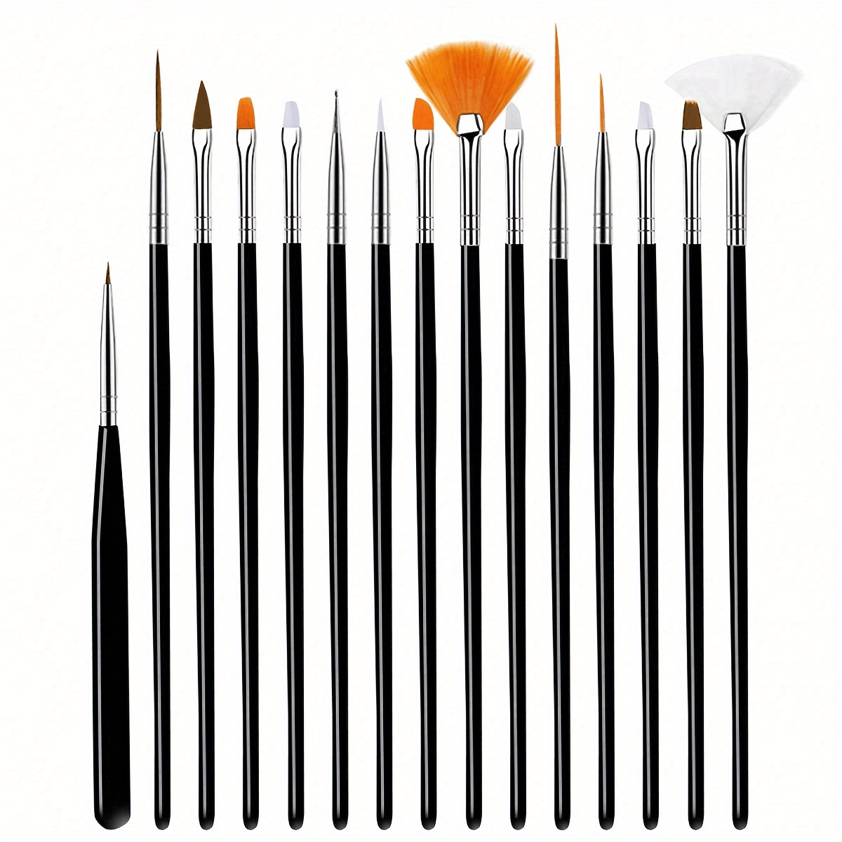 15pcs Fine Detail Paint Brush Set for Art Painting Acrylic Watercolor Models Kit