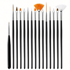 15pcs Fine Detail Paint Brush Set for Art Painting Acrylic Watercolor Models Kit