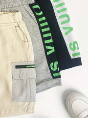 3pcs Boys Letter Print Comfortable Shorts for Summer Outdoor