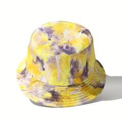 Unisex Abstract Ink Sunshade Bucket Hat Reversible Sun Hat for Outdoor Travel