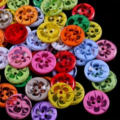 50pcs Mixed Resin Buttons For Children's Clothing Sewing DIY Supplies