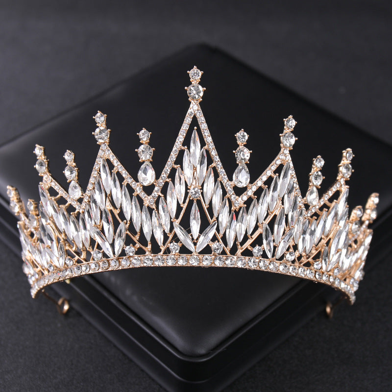 Silver Rhinestone Crystal Tiara Bridal Flower Girl Crown