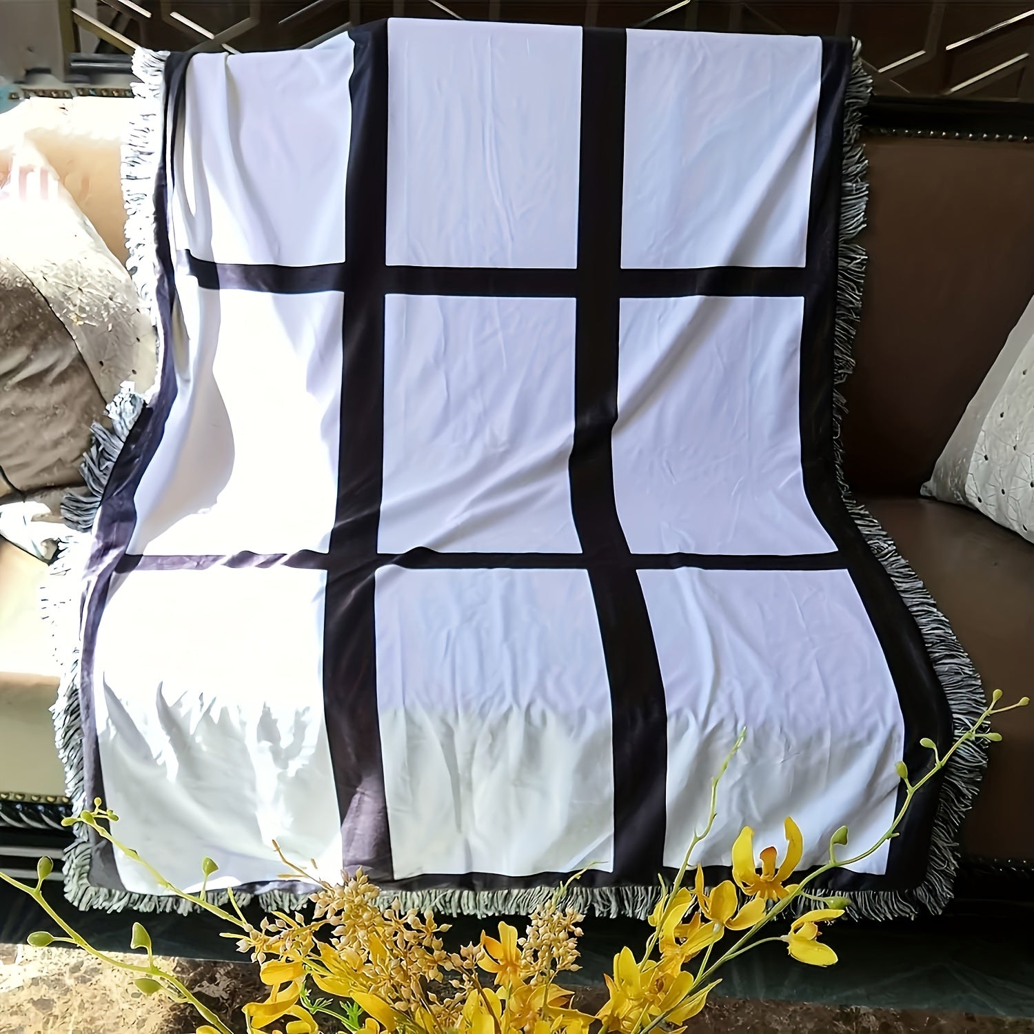 101x152 Sublimation Throw Blanket Heat Press 9 15 20 Grids - Blank