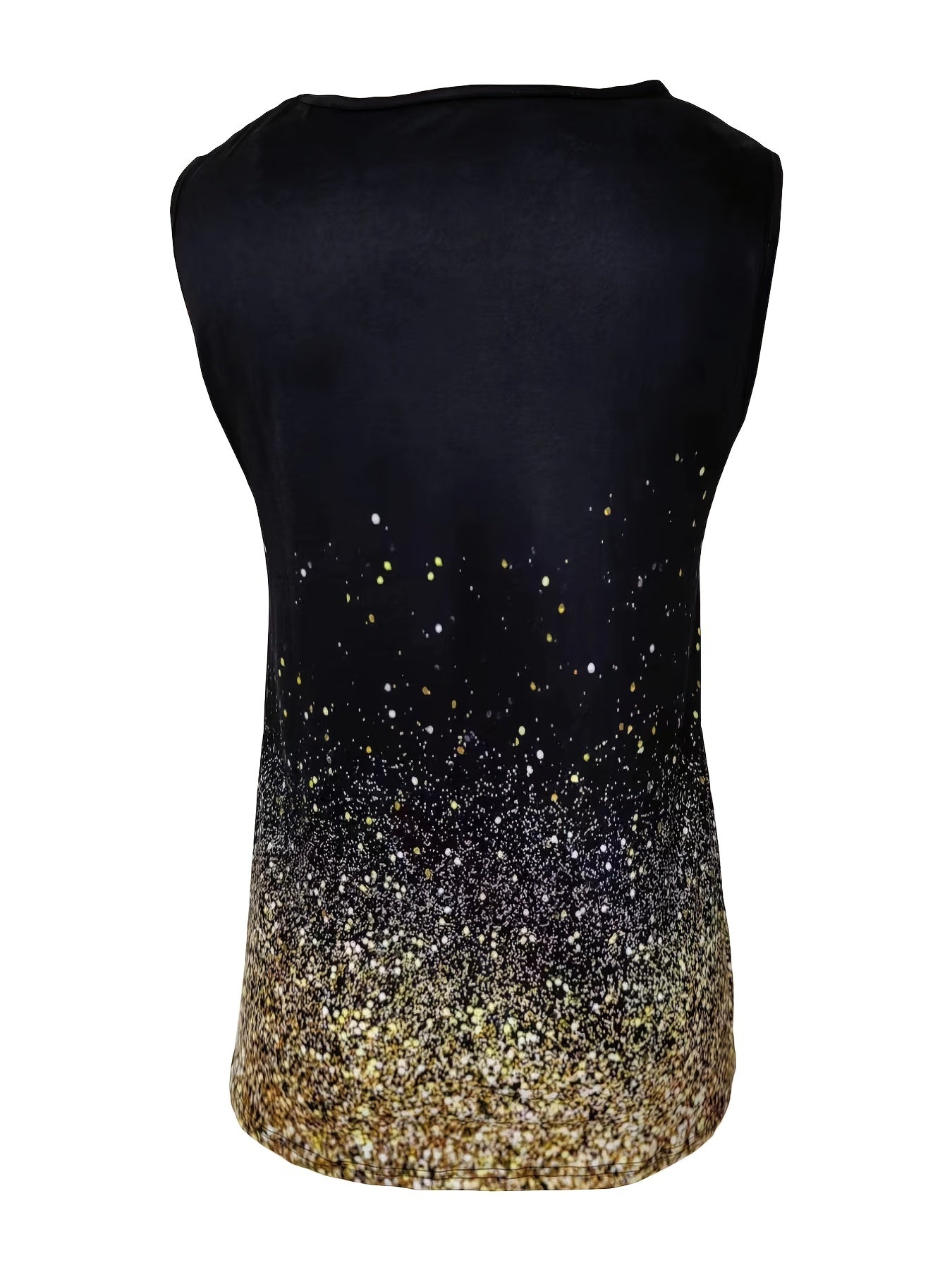 Printed Tank Top Crew Neck Sleeveless Summer Top