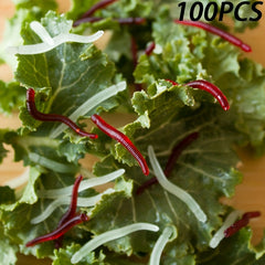 100pcs Bionic Soft Earthworm Baits for Fishing