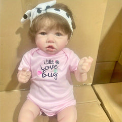 Realistic 20 Inch Saskia Lifelike Baby Doll Soft Silicone Real Life Baby Doll
