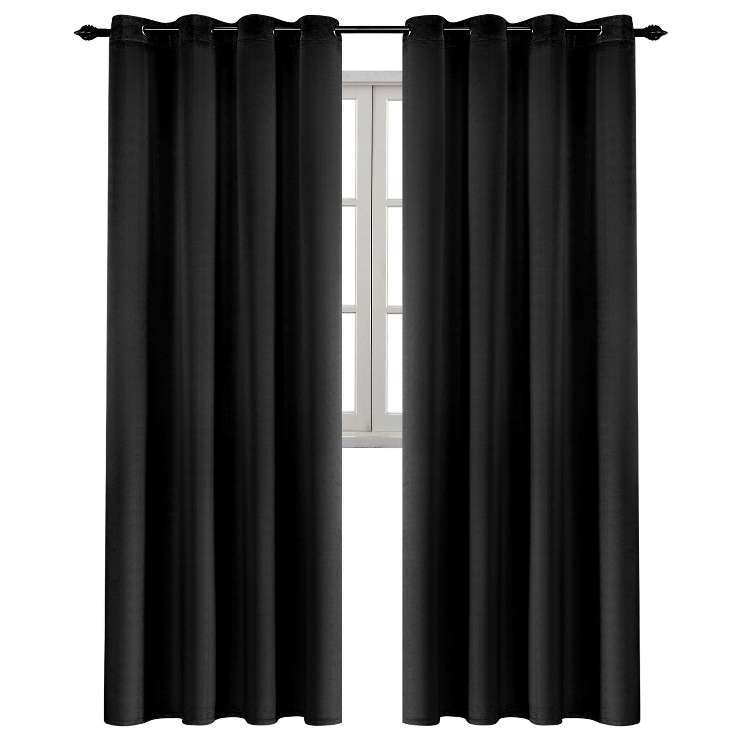 Blackout Velvet Curtains for Bedroom Living Room Soft Grommet Top
