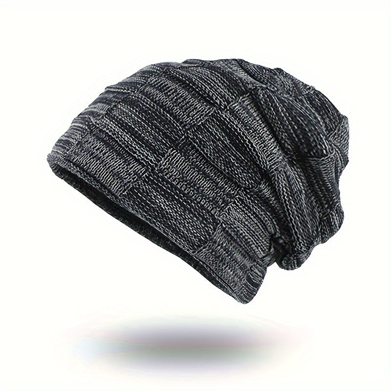 Winter Velvet Lined Beanie Hat for Men Women
