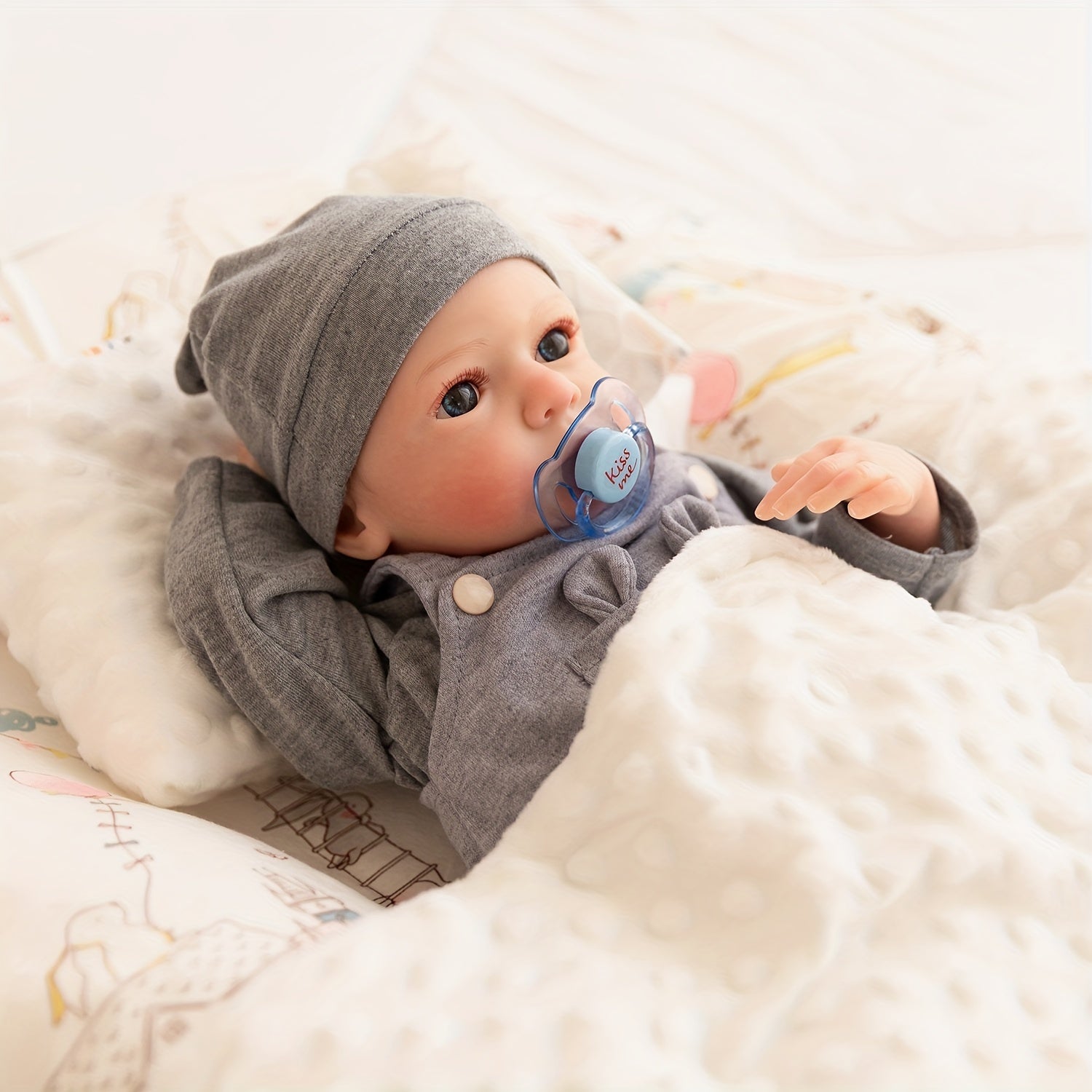 18" Reborn Baby Dolls Realistic Soft Body Newborn Christmas Gift for Kids