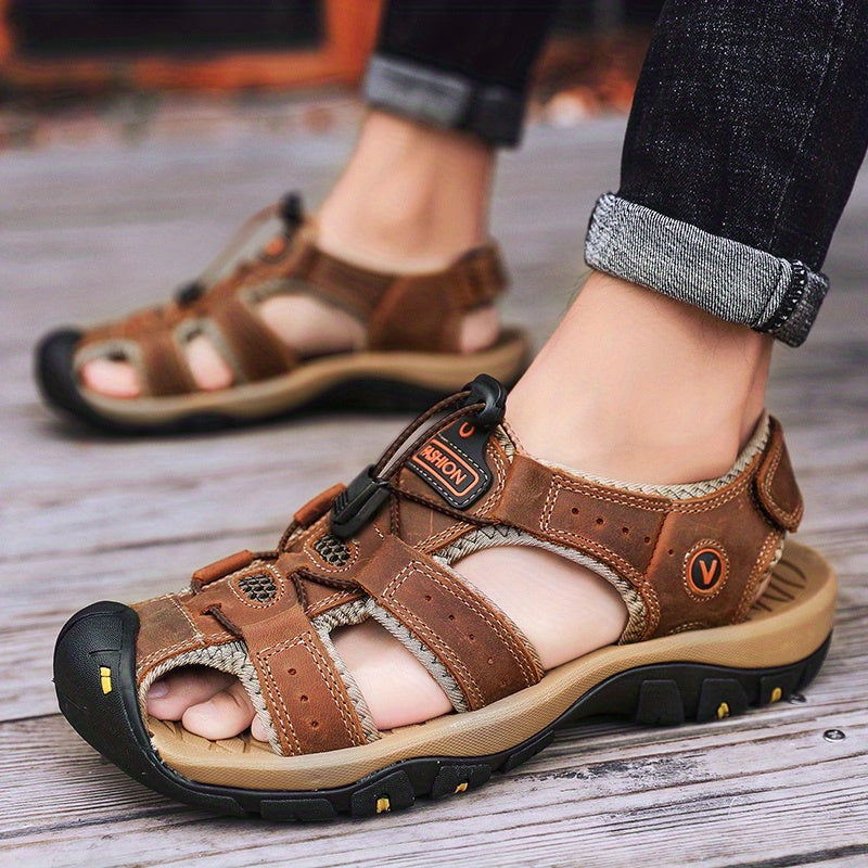 Men's Durable Non Slip Hiking Sandals Comfy Beach Water Shoes