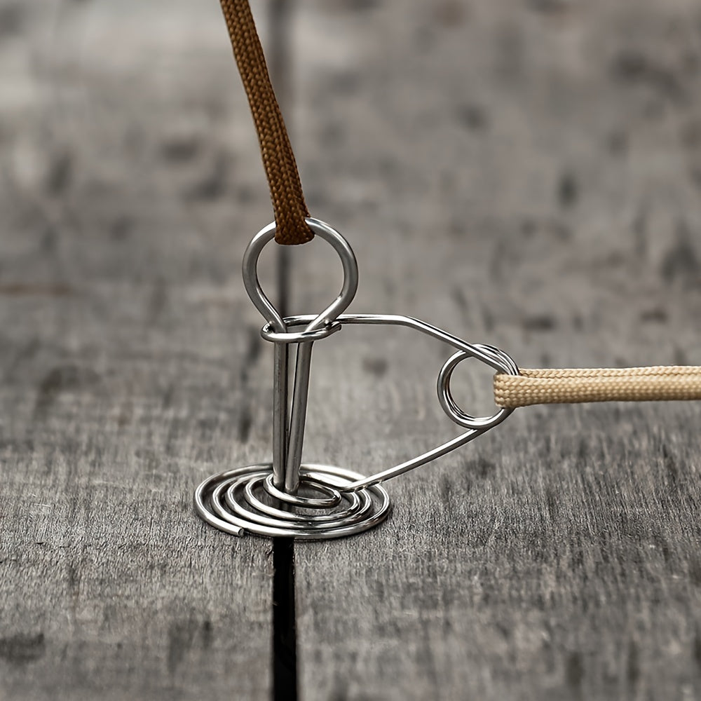 Stainless Steel Wind Rope Buckle Tent Nail For Camping