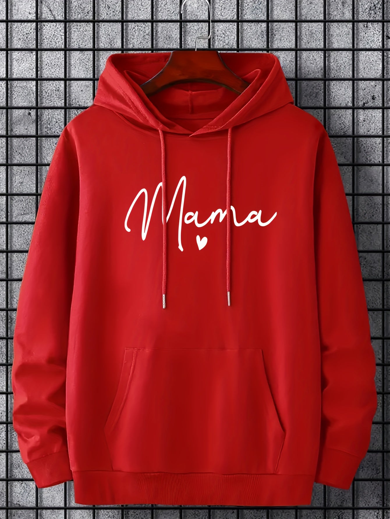 Mama Print Hoodies For Men Graphic Sweatshirt Kangaroo Pocket