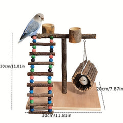 Solid Wood Parrot Stand Training Bird Rack Parrot Toy Supplies