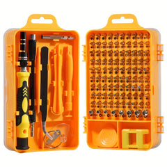 115 in 1 Tool Box Hardware Set with Screwdriver, Magnetizer & Suction Cup