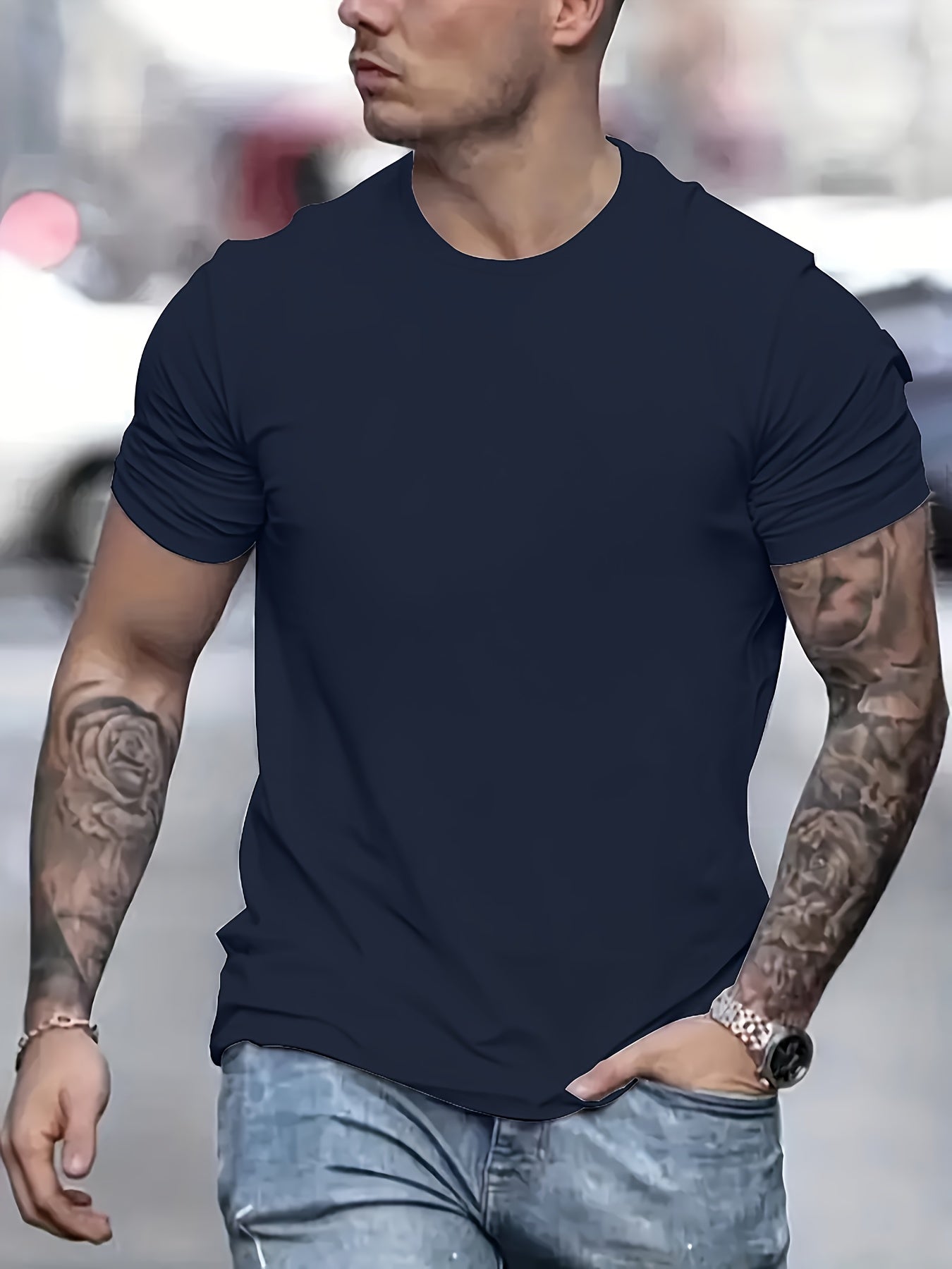 Men's Solid Short Sleeve Comfy T-shirt