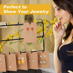 100pcs Earrings Necklace Jewelry Display Package Cards Cassette Bag