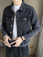 Men's Denim Jacket Casual Street Style Coat for Spring Fall