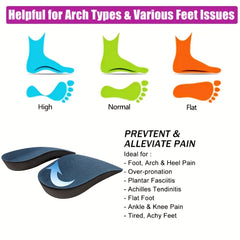 Plantar Fasciitis Insoles High Arch Supports for Men & Women - Running & Walking