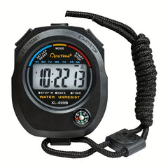Digital Sports Stopwatch Chronograph LCD Timer Waterproof Alarm Watch