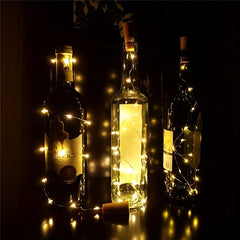 Christmas Garland Wine Bottle Lights String for Party Wedding Decor