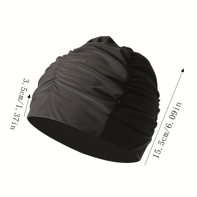 Non Slip Elastic Swim Cap with Ear Protection for Men and Women