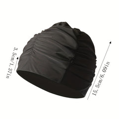 Non Slip Elastic Swim Cap with Ear Protection for Men and Women