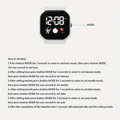 LED Electronic Watch Men's And Women's Students Casual Sports Kids Watch