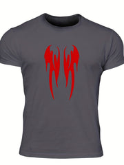 Men's Abstract Graphic T shirt Casual Comfy Slightly Stretch Crew Neck Tee