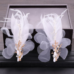 Feather Hair Clip Bridal Hair Accessories Wedding Headpiece