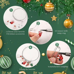 Christmas Charms Bracelet Making Kit DIY Gift Jewelry Charms
