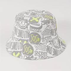 Street Cartoon Big Brim Bucket Hat Basin Hat Face Cover Sun Hat