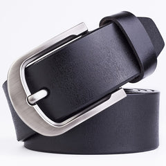 Men's Cowhide Leather Belt Retro Middle-aged & Young Pin Buckle Belt