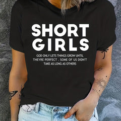Women's Retro Letter Graphic Tee, Casual Street Style Sports T-Shirt