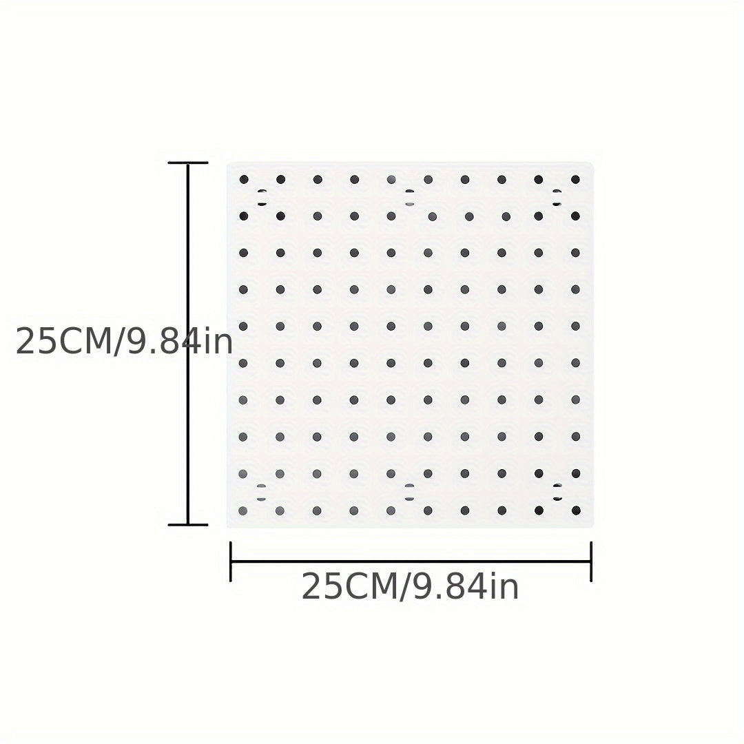 1pc Plastic Pegboard With 1 Inch Hole Spacing Storage Rack