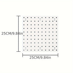1pc Plastic Pegboard With 1 Inch Hole Spacing Storage Rack