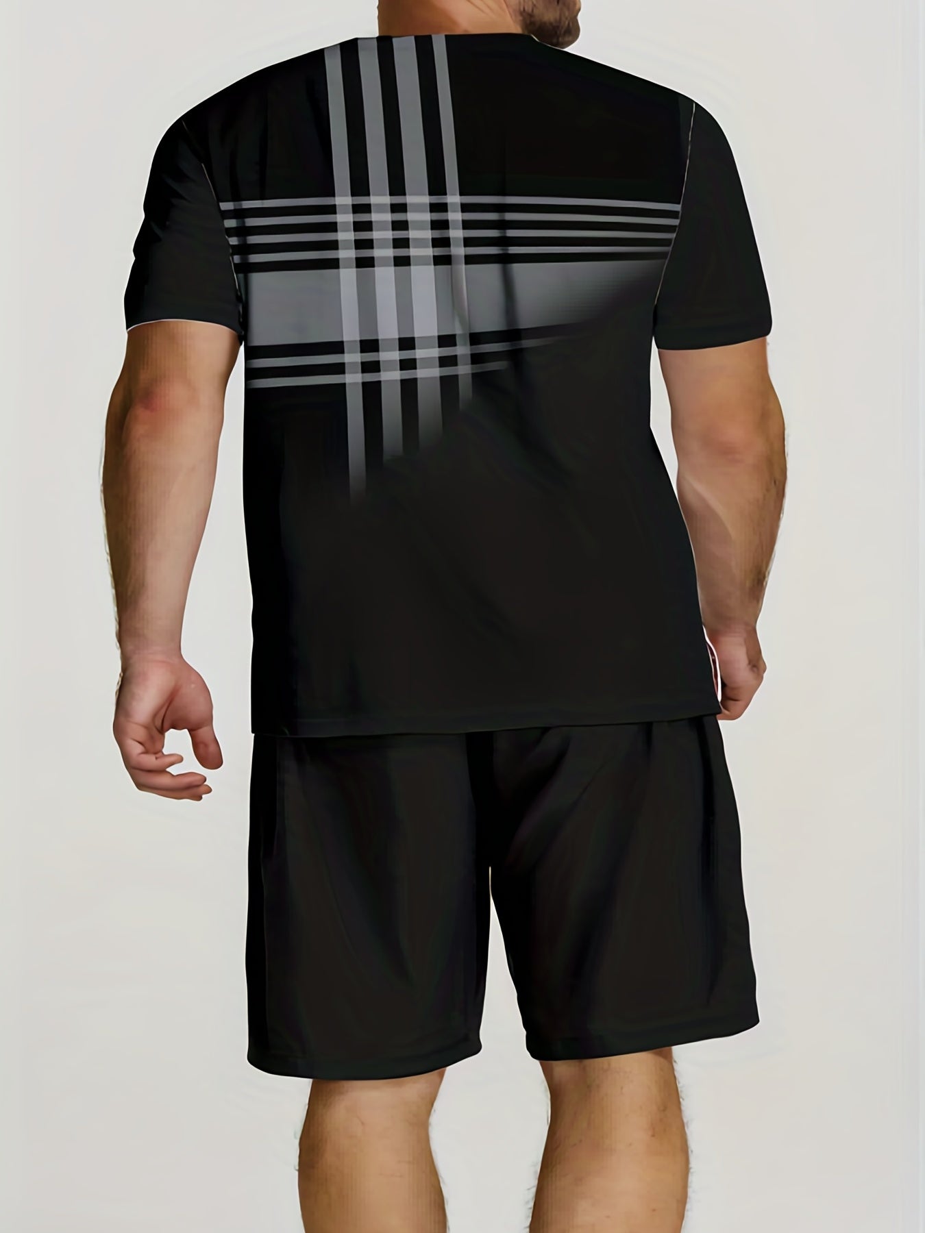Men's Casual Short Sleeve T-shirt & Shorts Set for Summer