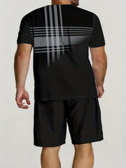 Men's Casual Short Sleeve T-shirt & Shorts Set for Summer
